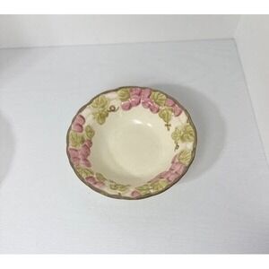 Vintage Metlox Poppytrail Vernon Pink Grapes Green Leaves Rimmed Cereal Bowl USA
